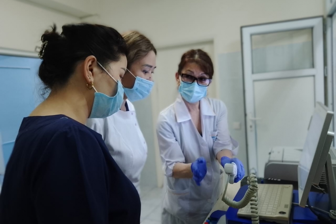 КІАҒЗИ курортология бөлімі бар клиникалық-диагностикалық зертханасында  «ROTEM DELTA» анализаторында мамандар оқытылды