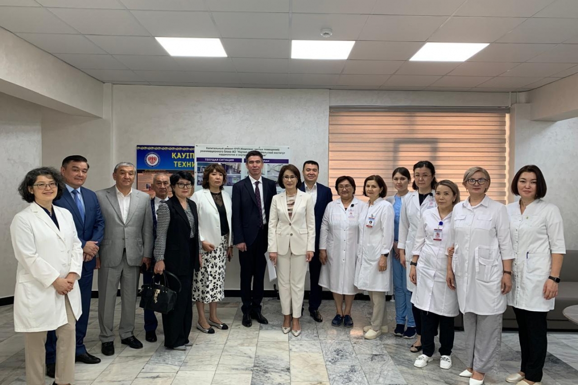 ҚР Денсаулық сақтау министрі Ақмарал Әлназарова Алматы қаласына жұмыс сапары барысында Кардиология және ішкі аурулар ғылыми-зерттеу институтына келді 